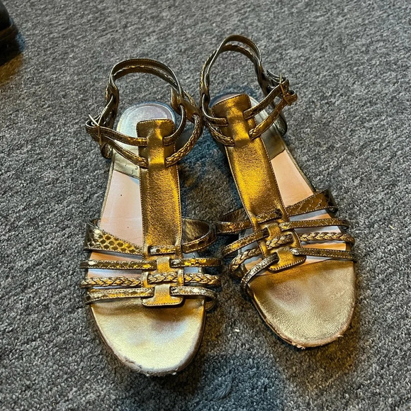 Dior Strappy Gold Sandals, size 39 - Picture 8 of 8